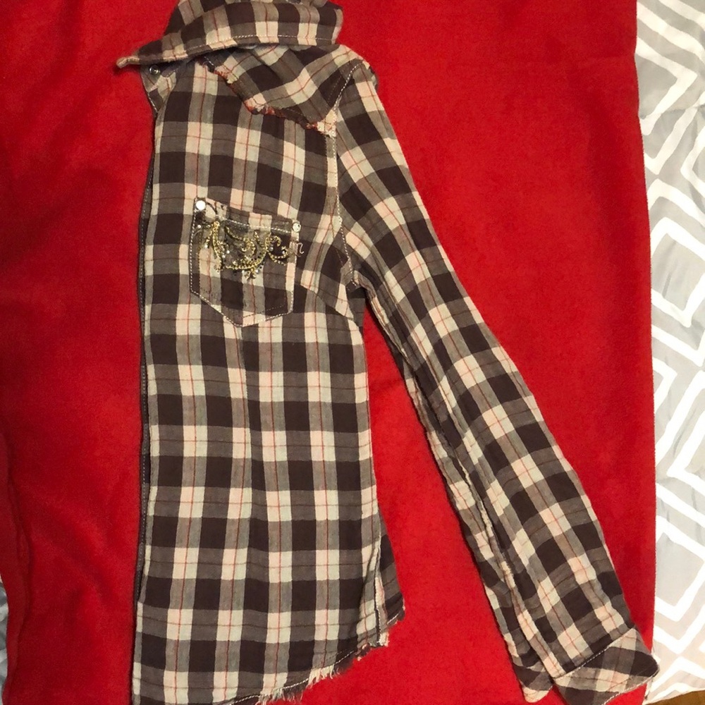Brown flannel shirt